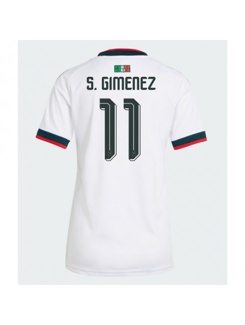 Mexiko Santiago Gimenez #11 Auswärtstrikot für Frauen WM 2026 Kurzarm Mexiko Santiago Gimenez #11 Auswärtstrikot für Frauen WM 2026 Kurzarm